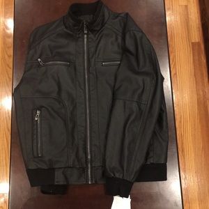 Men’s Calvin Klein Black Leather Jacket